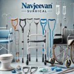 DALL·E 2025-02-06 23.54.51 - A high-quality promotional image showcasing mobility aids from Navjeevan Surgical. The image features essential products including walking walkers, cr